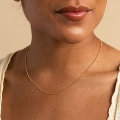 Elegant Satellite Chain Necklace As Gift, Trendy Gold Ball Chain Necklace, Trendy Ball Chain Necklaces For Party, Trendy Party Necklaces With Ball Chain, Minimalist Delicate Chain Necklace For Party, Elegant Beaded Necklaces With Satellite Chain, Elegant Beaded Necklace With Satellite Chain, Party Beaded Necklaces With Clavicle Chain, Elegant Satellite Chain Necklace For Party