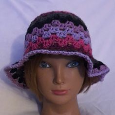 Color: Mix Color Handmade Crochet Yarn: 100% Acrylic Care Instructions: Hand Wash With Warm Water, Pat Dry Access Water And Let Air Dry. One Size Measurements See The Picture For Measurements See The Picture #7 Multicolor Brimmed Cloche Hat, Fitted Yarn Beach Hat, Adjustable Purple Yarn Crochet Hat, Adjustable Purple Crochet Yarn Hat, Purple Adjustable Crochet Hat, Purple Crochet Yarn Hat, Adjustable Wide Brim Purple Mini Hat, Wide Brim Purple Winter Hat, Purple Wide Brim Winter Hat