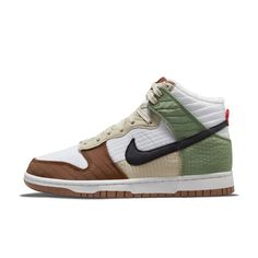 Style: Dn9909-100 Color: Summit White/Black-Oil Green-Rattan Gender: Womens Nike Dunk Low Disrupt, Nike Snkrs, Baskets Nike, Nike Models, Nike T, Dunk High, Nike Dunk High, Black Oil, Latest Sneakers