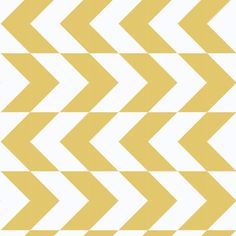 yellow and white zigzag pattern with diagonal stripes on the bottom, as well as an arrow in the middle