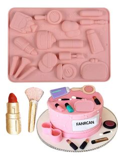 The perfect set to add to your collection of silicone molds. You'll be decorating like a pro in no time. Treats Business, Lipstick Eyeshadow, Cake Molds, Silicone Kitchen, Pink Collar, Pink Collars, Chocolate Molds, Cake Mold, Chocolate Candy