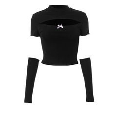 Please refer to our sizing chart for a guideline when choosing a size. 5 business days order processing time. 90% polyester 10% spandex Short Sleeve Emo Tops For Cosplay, Trendy Fitted Hollow Out Crop Top, Black Crop Top For Cosplay, Trendy Fitted Tops With Bow, Fitted Hollow Out Crop Top, Black Kawaii Tops For Cosplay, Trendy Fitted Crop Top With Hollow Out Details, Fitted Cropped Top With Bow, Trendy Black Hollow Out Crop Top