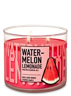 Watermelon Candle, Penyimpanan Makeup, Candle Obsession, Soya Mumu, Bath N Body Works, Bath Body Works Candles, Watermelon Lemonade, Essential Oils Bath, Bath And Body Work