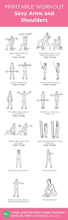 an exercise poster with instructions on how to do the same exercises for each individual body