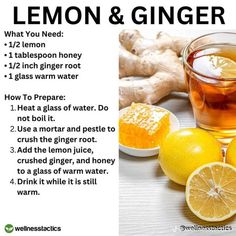 a recipe for lemon and ginger tea