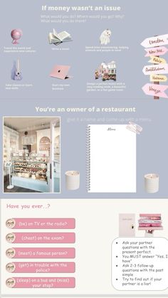 an info sheet showing the different types of items that are on display in this page