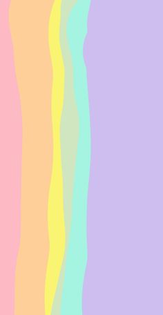 an abstract rainbow background with wavy lines in pastel colors on the left and right sides