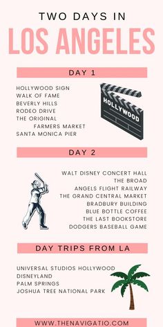 an info sheet for the los angeles movie festival, including movies and other things to see