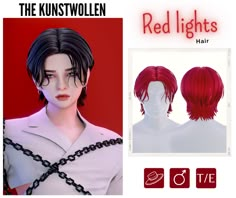 the red lights hair is shown in this image