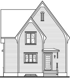 the front elevation of this house plan