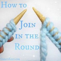 two crochet hooks with yarn wrapped around them and the words, how to join join in the round