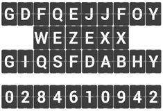 the letters and numbers are arranged in rows to spell out what is on each letter