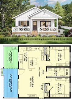 two story house plans with porches and covered patio