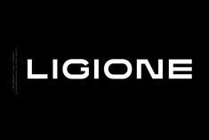 the word ligone is written in white on a black background