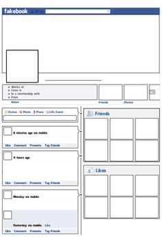 the facebook page layout is shown in this graphic file, which shows how to use it