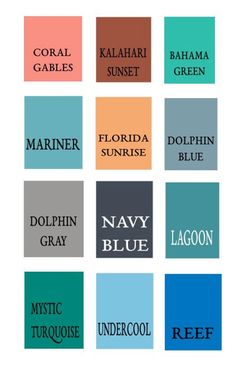 the names of different types of colors