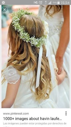 Ufh Flower Girl Halo, Girls Halo, Flower Wreath Hair, Flower Halo, Babies Breath