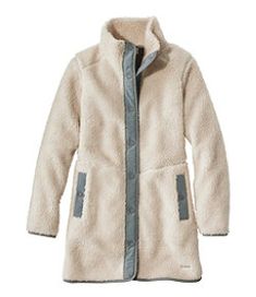 #LLBean: Women's Bean's Sherpa Fleece Coat Sherpa Jacket Outfit, Ll Bean Fleece, Sherpa Fleece Jacket, Womens Sherpa, Fleece Jacket Womens, Retro Styles, Spring Fever, Athleisure Outfits, Sherpa Jacket