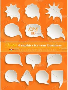 Abstract White Speech Bubbles Set Icon Message, Paper Presentation, Christmas Wooden Signs, 5 December, Christmas Landscape, Grey And Orange, Christmas Border