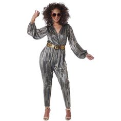 Get ready to boogie with the Disco Super Nova Adult Costume! This vibrant and groovy outfit is perfect for disco-themed parties or any occasion where you want to channel the disco era. Featuring a flashy jumpsuit with a gold belt with buckle, you'll look like a true disco queen. Consider adding platform shoes and a disco ball purse to complete the look. With this fashionable outfit, you'll be ready to dance the night away and transport yourself back to the disco era. So, put on your best moves a Disco Themed Party Outfit, Disco Fashion Women, Bestie Hangout, Ball Purse, Girlfriend Outfits, Train Costume, Summer Wedding Gowns, Luna Fashion, Disco Queen