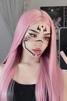 #anime #cosplay #jjk #animecharacter #animecosplayer #fashion #fashionista #wallpaper Fashionista Wallpaper, Anime Makeup Ideas, Female Cosplay Ideas, Walks Outside, Pink Hair Anime, Eyeshadow Colors, Easy Cosplay, Anime Cosplay Makeup, Anime Makeup