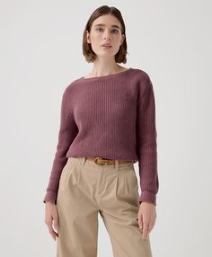 Women’s Luxe Knit Boatneck Sweater made with Organic Cotton | Pact Everyday Relaxed Fit Organic Cotton Sweater, Pact Sweater, Classic Organic Cotton Crew Neck T-shirt, Cashmere Boatneck Sweater, Classic Crew Neck Organic Cotton T-shirt, Boatneck Sweater, Sweater Making, Boat Neck, Personal Marketing