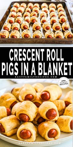 the recipe for crescent roll pigs in a blanket