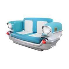 an inflatable couch with two seats on the back and one seat facing forward