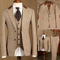 2024 Brown, Tuxedo Prom, Mens Business Casual, Suit Measurements, Tweed Men, Wedding Tuxedo, Business Jacket, Tweed Suit, Business Men