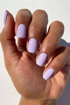 A Fiori is a pastel lilac creme nail polish. Our creme polishes feature a smooth, high quality formula for ease of use and long lasting wear. Solid Color Short Nails, Nails Solid, April Nails, Lilac Nails, Om Tattoo, Nails Yellow, Nagellack Trends, Plain Nails, Solid Color Nails