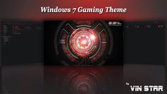 the windows 7 gaming theme is displayed in this screenshote image with red and black colors