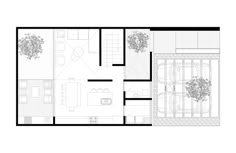 the floor plan for a house with two levels and three rooms, including one bedroom