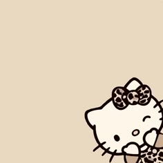 an image of a hello kitty with leopard print on it's head and bow