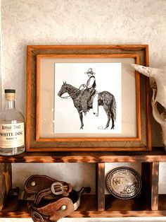 Old School Cowboy Print - Turnback Pony ™ - Apparel & Accessories Western Tiny House, Old School Cowboy, Southwest House, Western Farmhouse, Cowboy Print, Laura Palmer, Santa Fe Style