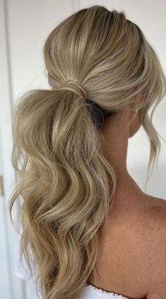 Wedding Ponytails For Long Hair, Deb Hair, Tail Ideas, Gorgeous Wedding Hairstyles, Tail Hairstyle