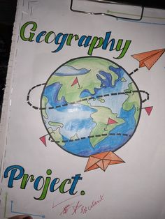 a sign that says,'geograph project'with an image of the earth on it