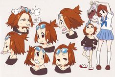 an image of some anime characters with different expressions