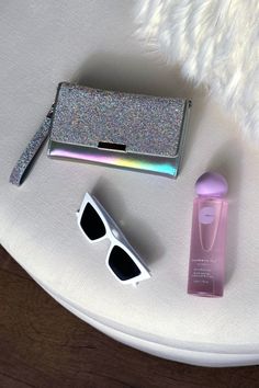 Make her Christmas extra special with these dazzling gifts from Claire's. This sparkly clutch, trendy sunglasses, and chic body mist are the perfect trio for any festive occasion! 🎄💜 Sparkly Clutch, Trendy Sunglasses, Body Mist, Mist, Sparkle, Sunglasses