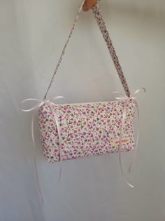 HUGE SALE on this sweet bag for a limited time️ . ️💐💫 . Handmade floral coquette bag️🎀💝 Materials: Outer fabric: 100% cotton fabric lining: 100% cotton light pink fabric It is filled with fiber pad. Dimensions: 10.63" x 5" x 2"  All fabrics are prewashed. You can always send a message for your questions and custom orders.🌷 Don't forget to check out my Etsy shop and Instagram page for more handmade products.✨️ https://buttercuphandmadex.etsy.com https://www.instagram.com/buttercupatelier You Pink Rectangular Fabric Shoulder Bag, Pink Fabric Rectangular Shoulder Bag, Rectangular Pink Fabric Shoulder Bag, Girly Fabric, Coquette Bag, Coquette Ribbon, Ipad Pouch, Pretty Tote Bags, Ribbon Bag