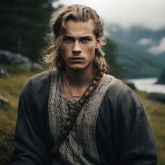 Norwegian handsome Guy man Spring Dragon, Norwegian Men, Snow And Sun, Joe Hardy, Viking Aesthetic, Viking Character, Surfer Hair, Epic Characters, Animated Man