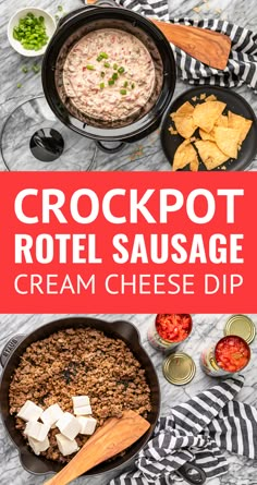 crockpot rotel sausage cream cheese dip is an easy appetizer that everyone will love