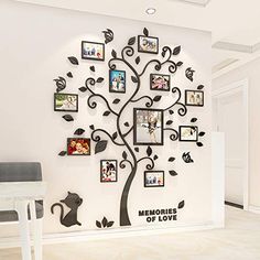 a family tree with many pictures on it and the words memories of love written below