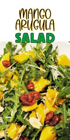 a salad with spinach and yellow peppers on it