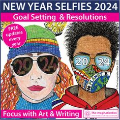 the new year selfies 2012 goal setting and resolutions focus with art & writing