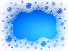 water bubbles in the air with a blue background