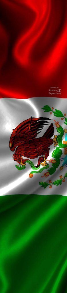 the flag of mexico is waving in the wind with colors red, white and green