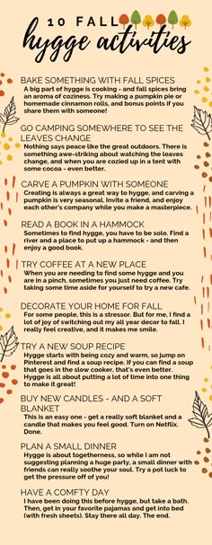 Hygge Fall List, Fall Hygge Ideas, October Hygge, Fall Hygge Aesthetic, Hygge Challenge, Hygge Activities, Hygge Fall, Fall Hygge, Hygge Autumn