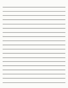 lined paper with lines in the middle and one line at the bottom, on white background