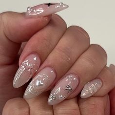 Cute Gel X Nail Ideas, Outfits Asian, Viral Aesthetic, Prom Nail, Hello Nails, Chrome Nail, Basic Nails, Mermaid Nails