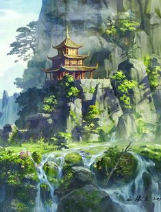 Summer Vacation Destinations, Chinese Landscape, Fantasy City, Fantasy Concept Art, Swiss Alps, 판타지 아트